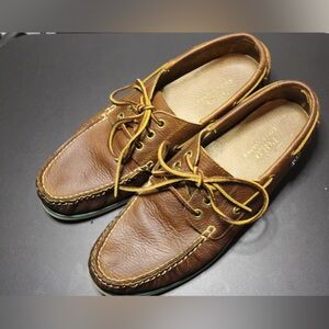 Polo Biennes boat shoe, pebbled leather size 11